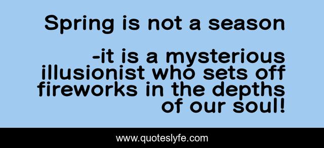 Spring is not a season