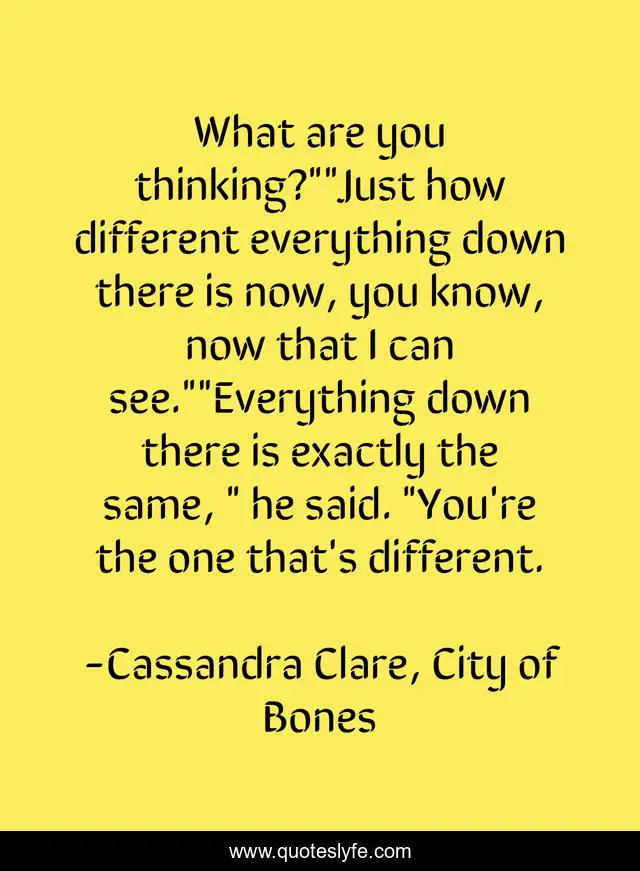 What are you thinking?