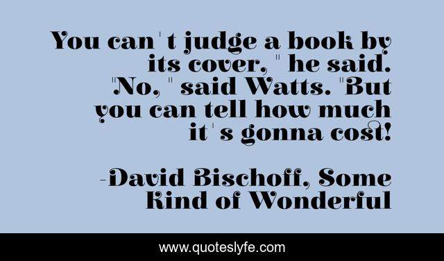 You can't judge a book by its cover, 