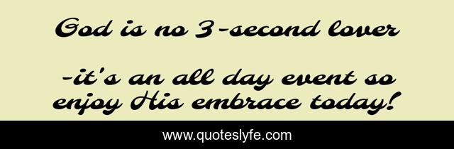 God is no 3-second lover