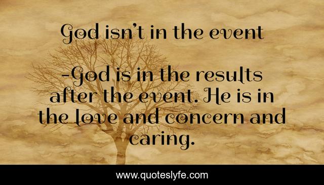 God isn’t in the event