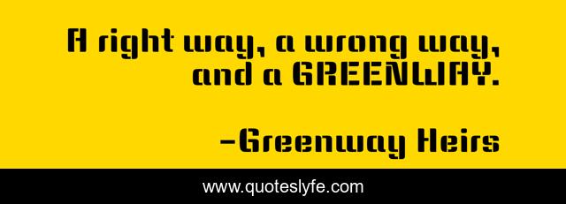 A right way, a wrong way, and a GREENWAY.