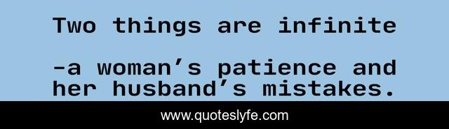 Two things are infinite