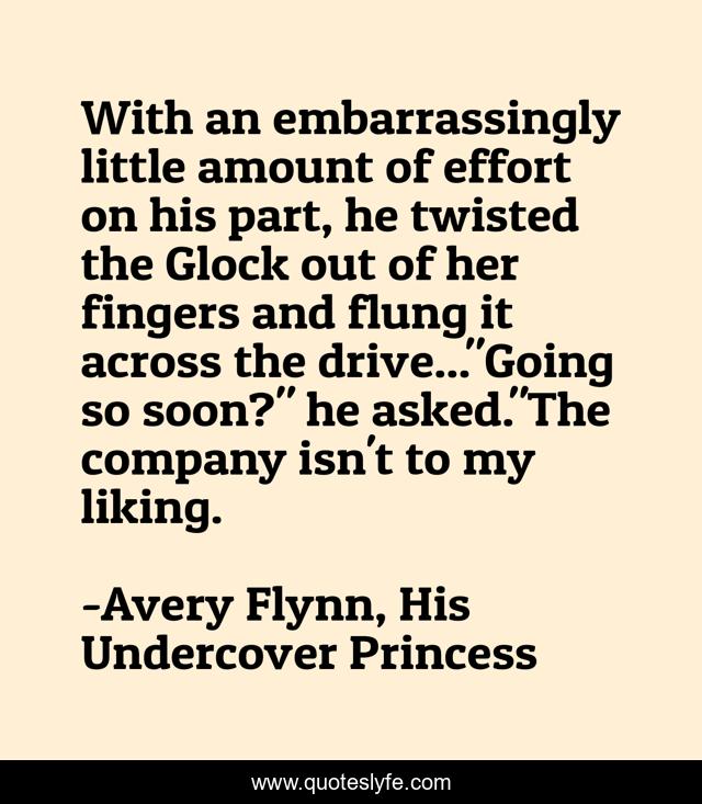 With an embarrassingly little amount of effort on his part, he twisted the Glock out of her fingers and flung it across the drive...