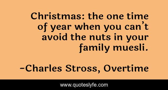 Christmas: the one time of year when you can’t avoid the nuts in your family muesli.