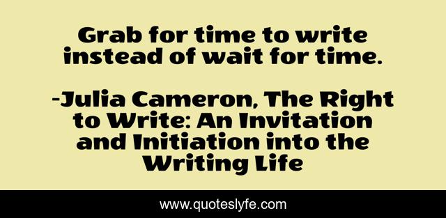 Grab for time to write instead of wait for time.