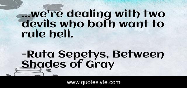 ...we're dealing with two devils who both want to rule hell.