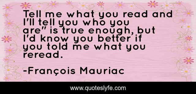 Tell me what you read and I'll tell you who you are