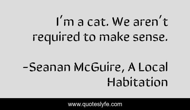 I’m a cat. We aren’t required to make sense.