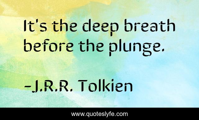 It's the deep breath before the plunge.