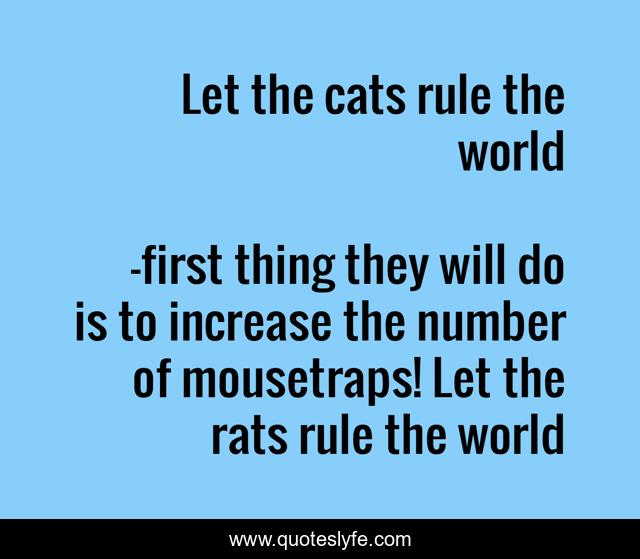 Let the cats rule the world