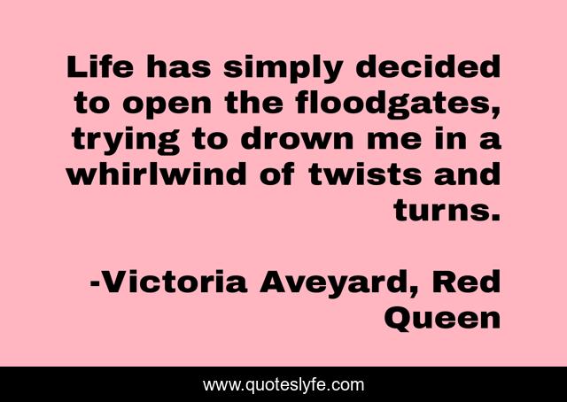 Life has simply decided to open the floodgates, trying to drown me in a whirlwind of twists and turns.