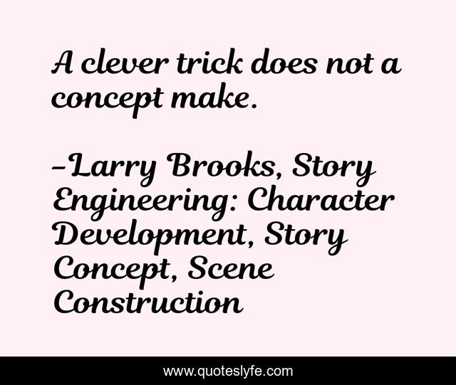 A clever trick does not a concept make.