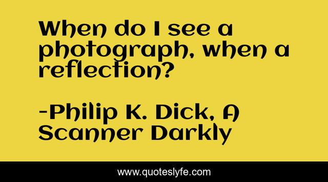 When do I see a photograph, when a reflection?