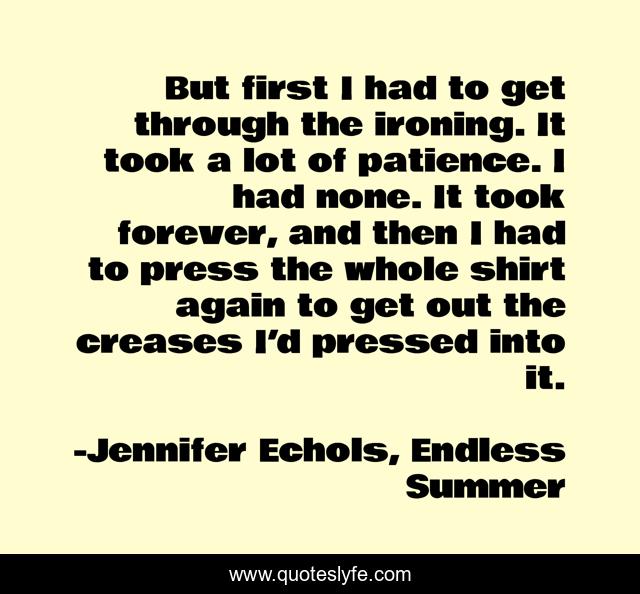 But first I had to get through the ironing. It took a lot of patience. I had none. It took forever, and then I had to press the whole shirt again to get out the creases I’d pressed into it.