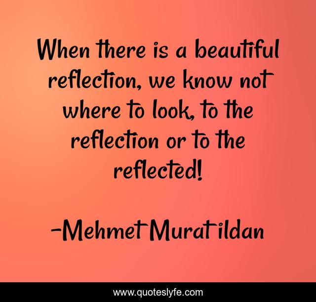 When there is a beautiful reflection, we know not where to look, to the reflection or to the reflected!