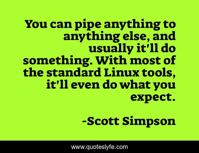 You can pipe anything to anything else, and usually it'll do something. With most of the standard Linux tools, it'll even do what you expect.