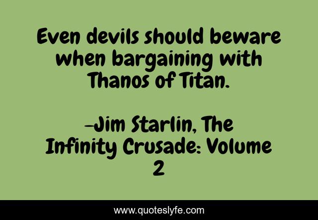 Even devils should beware when bargaining with Thanos of Titan.