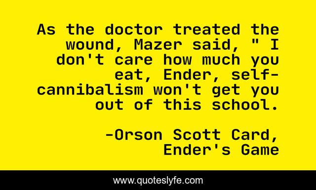 As the doctor treated the wound, Mazer said, 