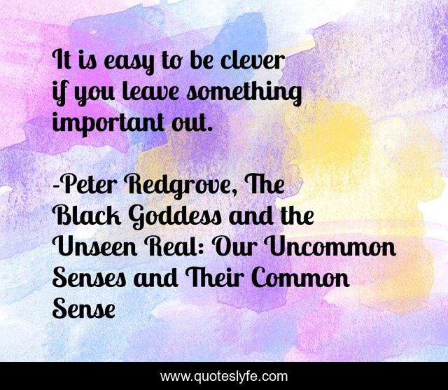 It is easy to be clever if you leave something important out.