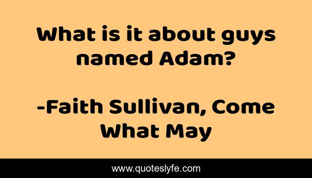 What is it about guys named Adam?