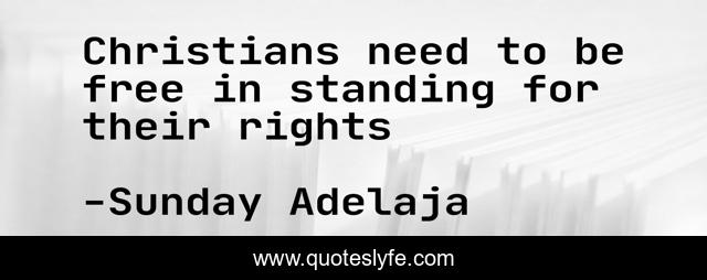 Christians need to be free in standing for their rights