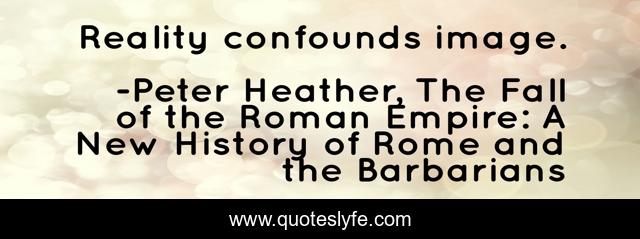 Reality confounds image.