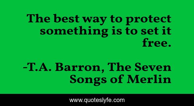 The best way to protect something is to set it free.