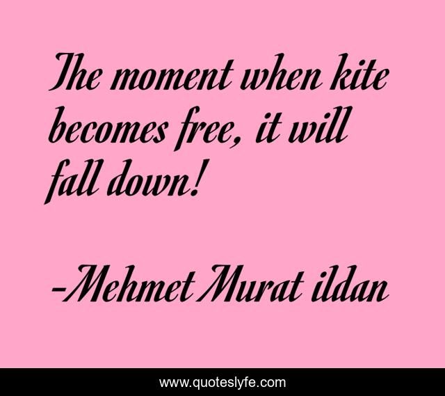 The moment when kite becomes free, it will fall down!