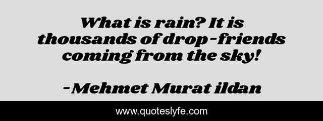 What is rain? It is thousands of drop-friends coming from the sky!
