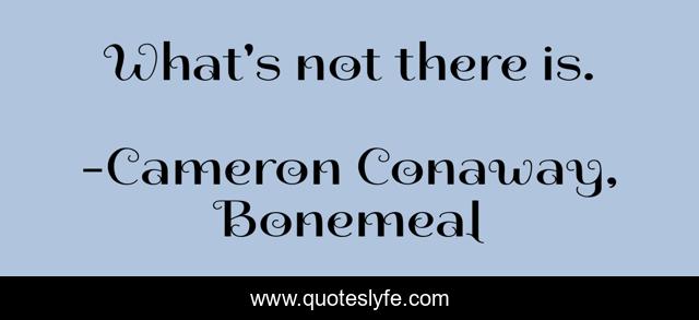 What's not there is.