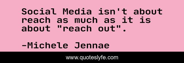 Social Media isn't about reach as much as it is about 