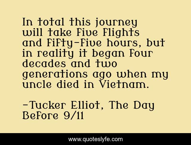 In total this journey will take five flights and fifty-five hours, but in reality it began four decades and two generations ago when my uncle died in Vietnam.