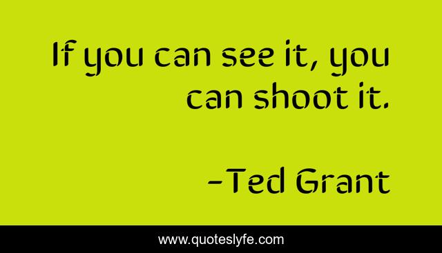 If you can see it, you can shoot it.