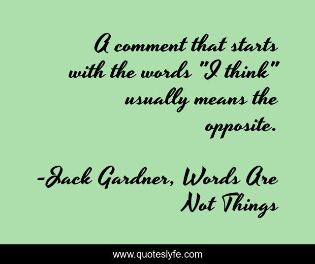 A comment that starts with the words 