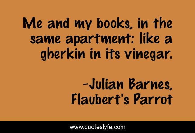 Me and my books, in the same apartment: like a gherkin in its vinegar.