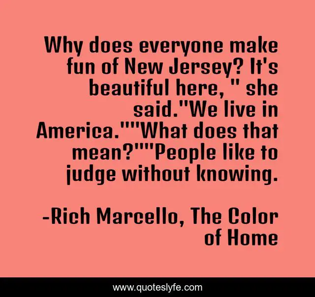 Why does everyone make fun of New Jersey? It's beautiful here, 