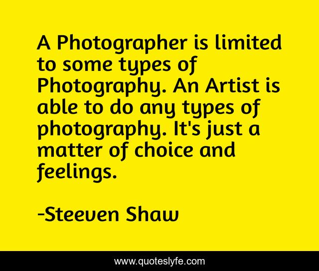 A Photographer is limited to some types of Photography. An Artist is able to do any types of photography. It's just a matter of choice and feelings.