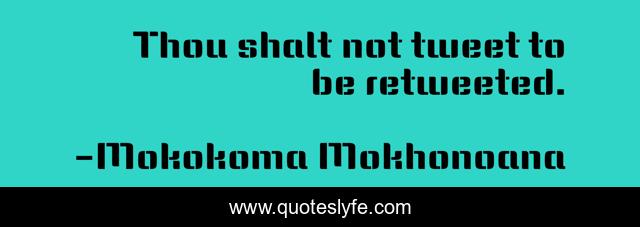 Thou shalt not tweet to be retweeted.