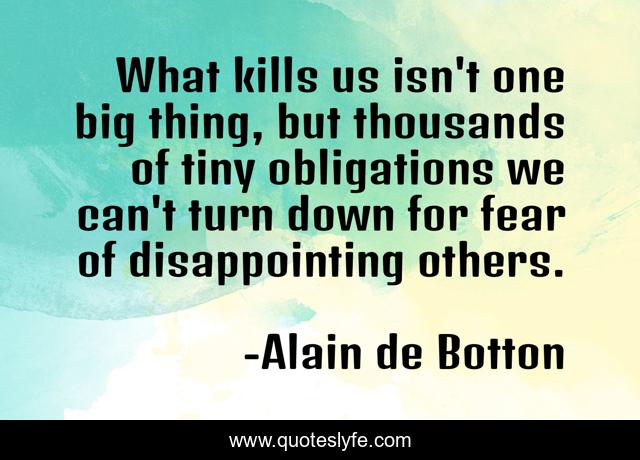 What kills us isn't one big thing, but thousands of tiny obligations we can't turn down for fear of disappointing others.