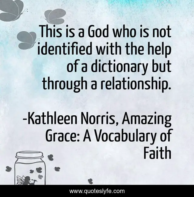 This is a God who is not identified with the help of a dictionary but through a relationship.