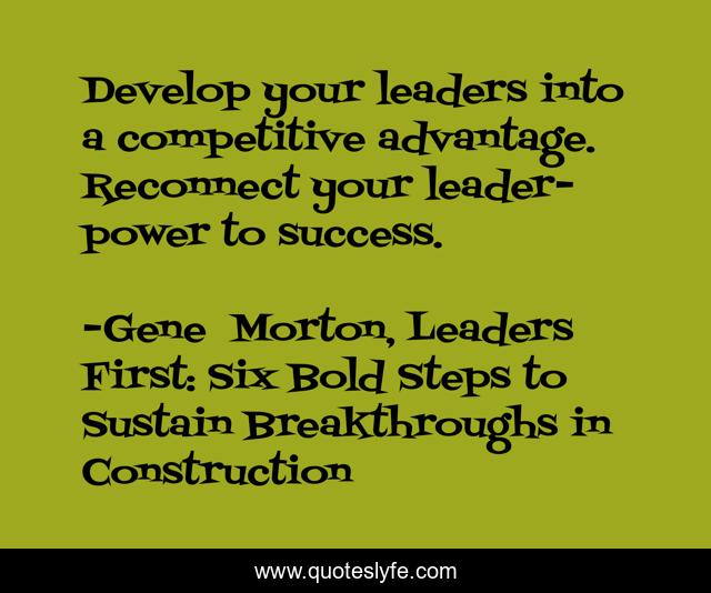 Develop your leaders into a competitive advantage. Reconnect your leader-power to success.
