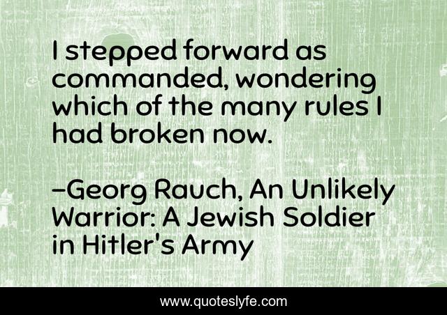 I stepped forward as commanded, wondering which of the many rules I had broken now.