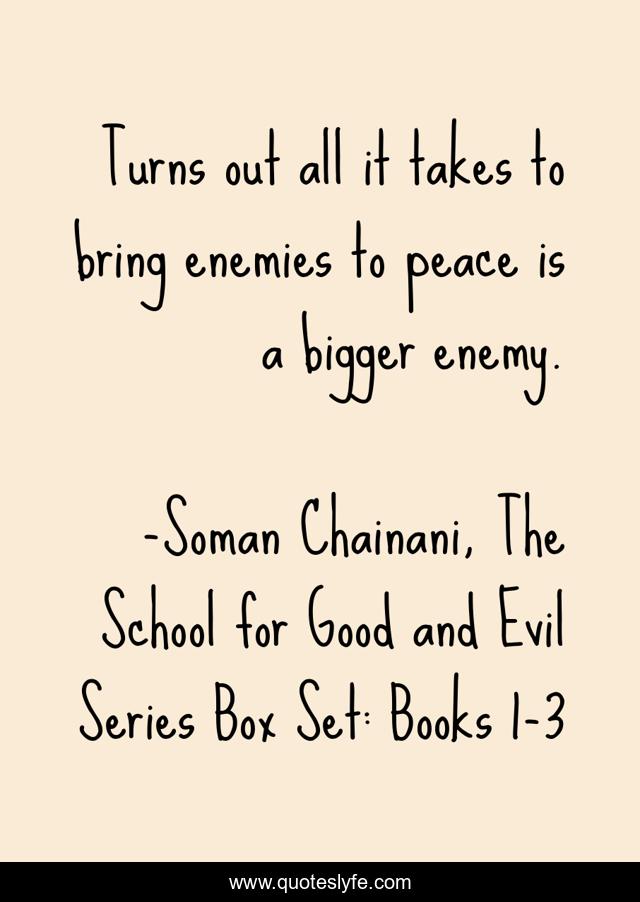 Turns out all it takes to bring enemies to peace is a bigger enemy.