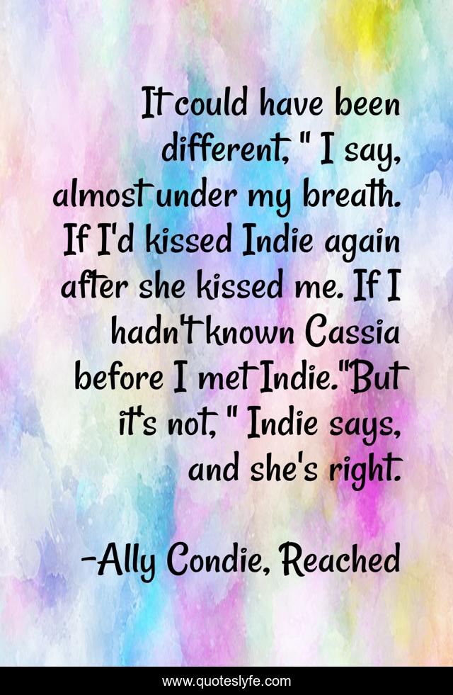 It could have been different, 