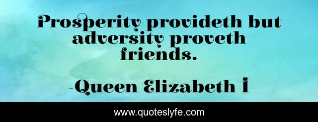 Prosperity provideth but adversity proveth friends.