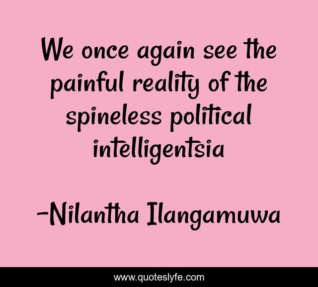 We once again see the painful reality of the spineless political intelligentsia