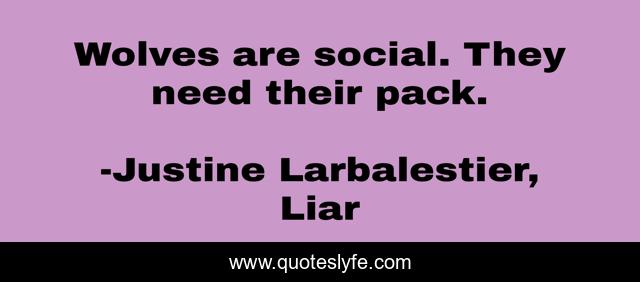 Wolves are social. They need their pack.