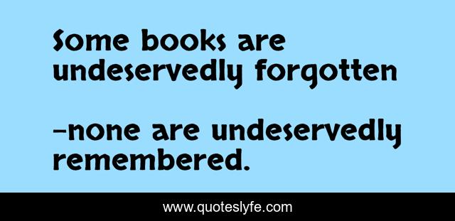 Some books are undeservedly forgotten