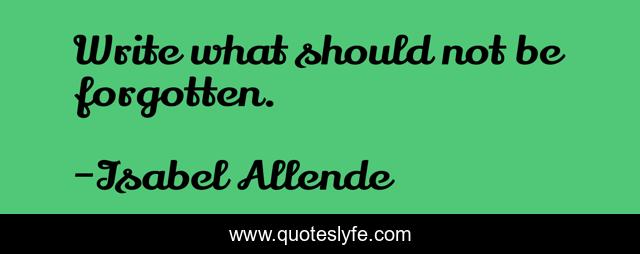 Write what should not be forgotten.